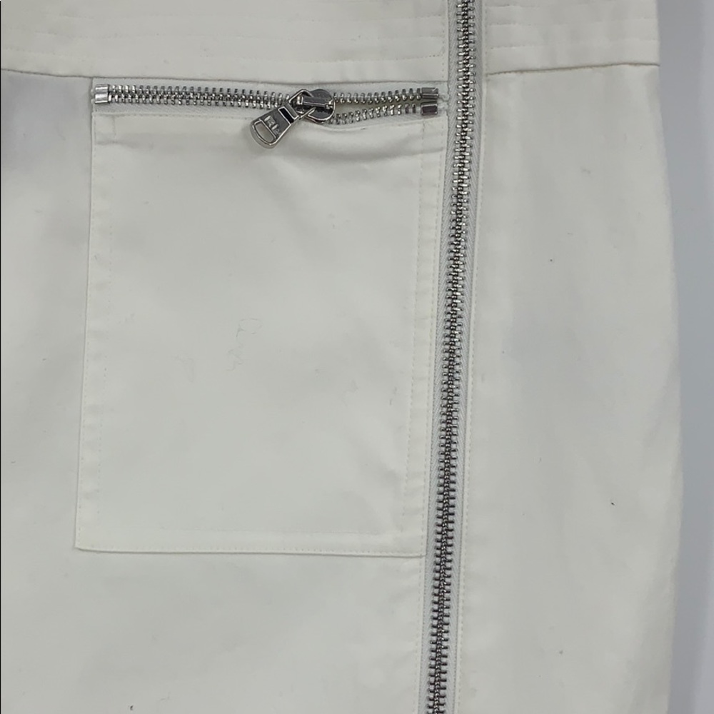 RALPH LAUREN BLACK LABEL Womens 4 zipper ivory pencil skirt - Picture 5 of 7